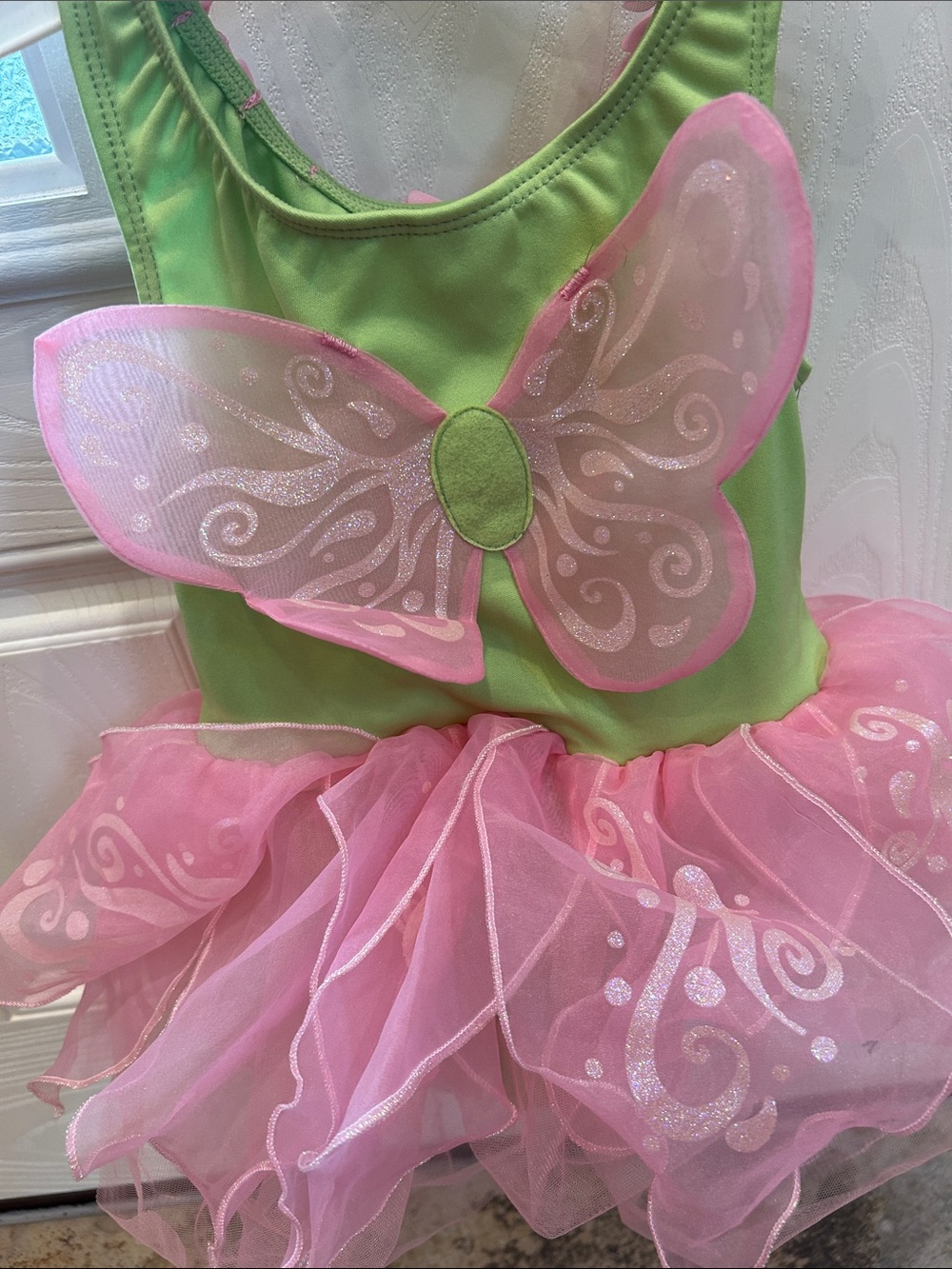 Gymboree Green and Pink Flower Tutu Dress - Picture 6 of 9